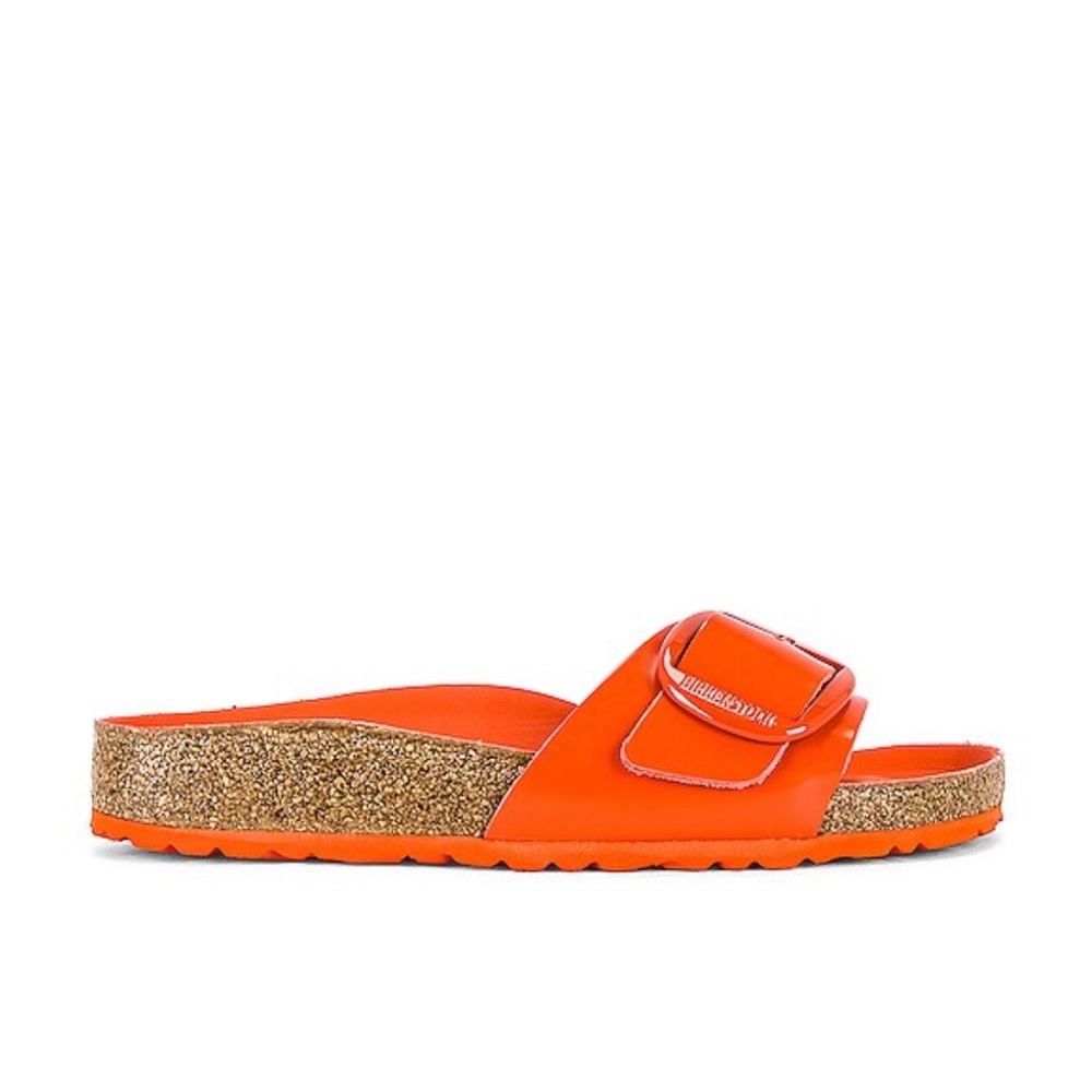 Birkenstock High Shine Tomato Madrid Big Buckle Narrow Fit Ladies US 7 EU 38 - Picture 7 of 7